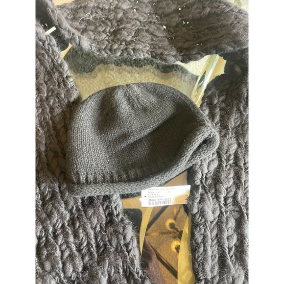 NWT Club Monaco 100% Wool Hand Knit Scarf Gray One Size - Picture 5 of 5